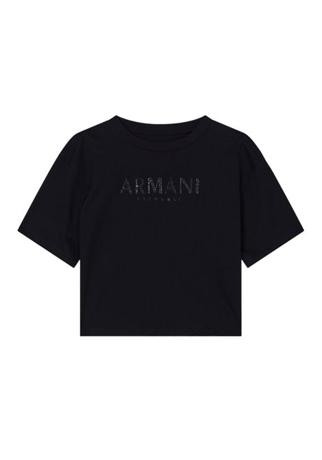 Cropped T-shirt with appliqués ARMANI EXCHANGE | T-shirt | XW001364 AF15085UC001